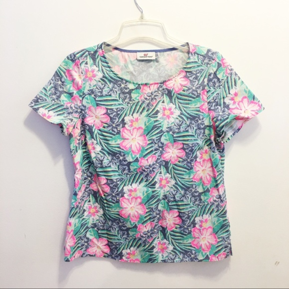 Vineyard Vines Island Floral Top S - Picture 1 of 6